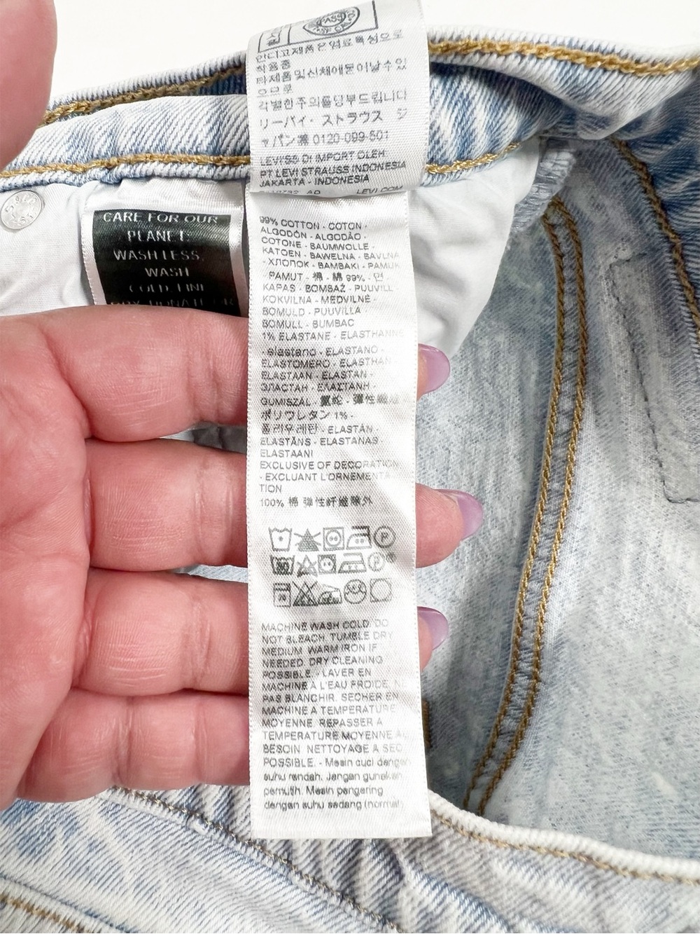 Levis Womens Classic Light Wash Ribcage Straight Leg Ankle Denim Jeans Size 28 - Picture 12 of 13